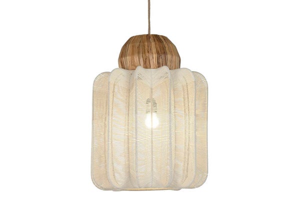 Plafonnier en coton et seagrass – Naturel