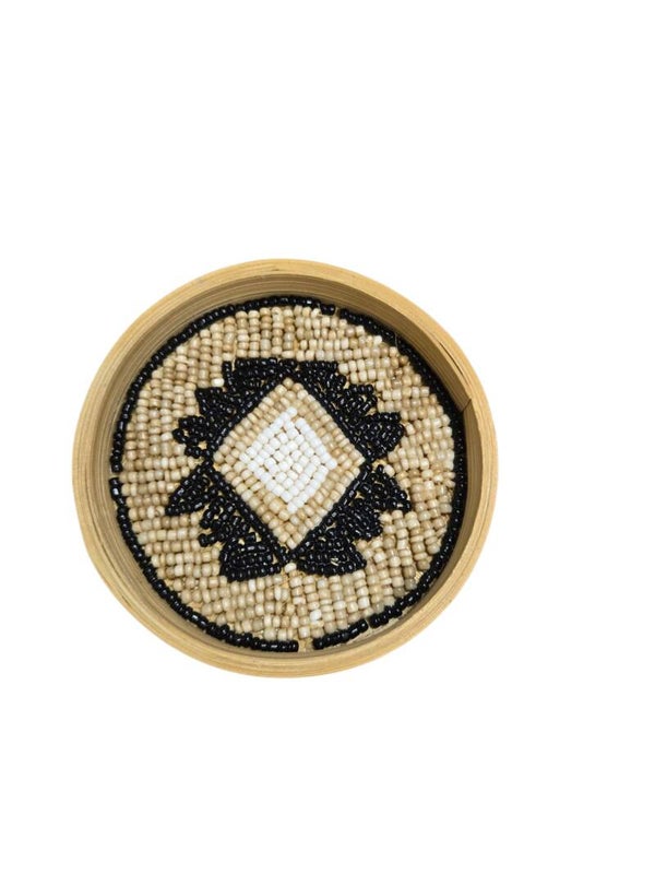Sous-verre en perles et bambou