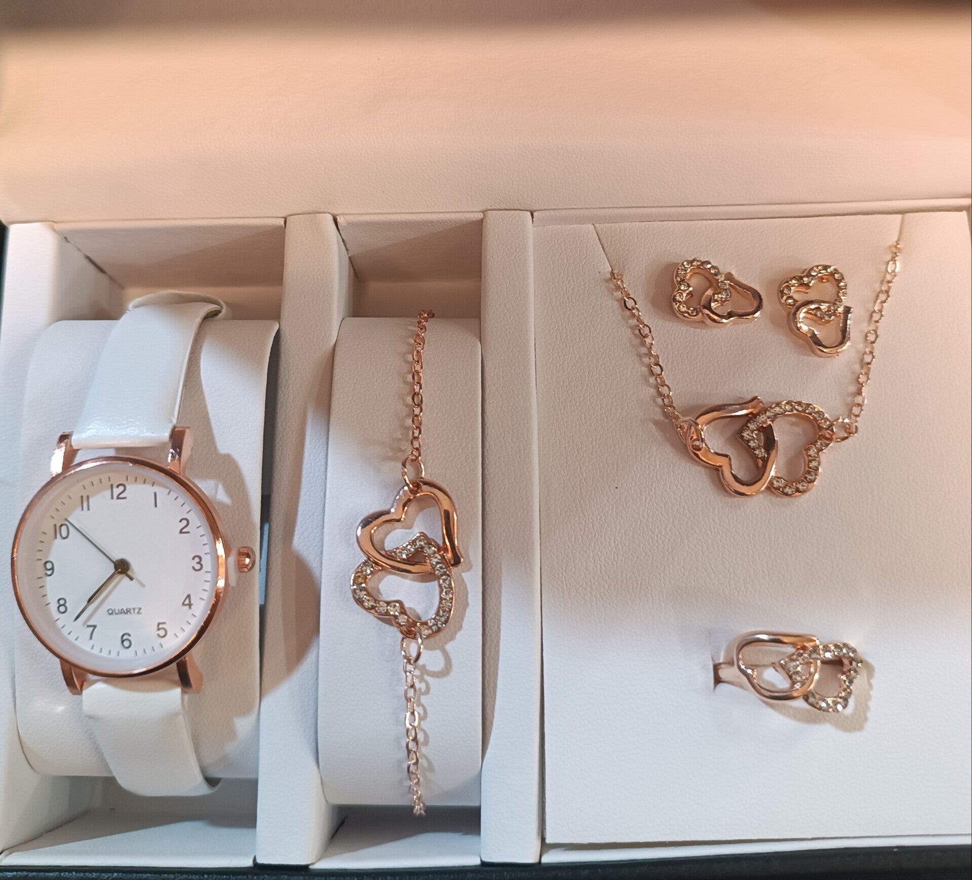 White & Rose Gold Set