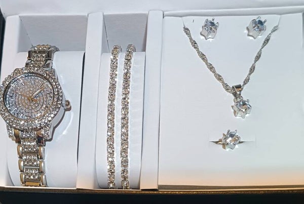 Silver Double Bracelet Set