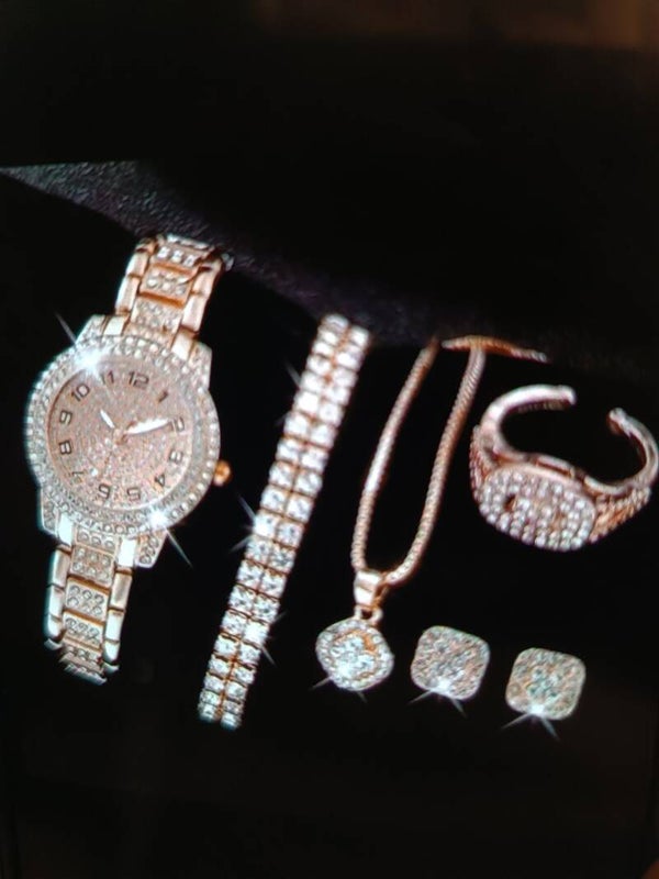 Rose Gold Double Bracelet Set