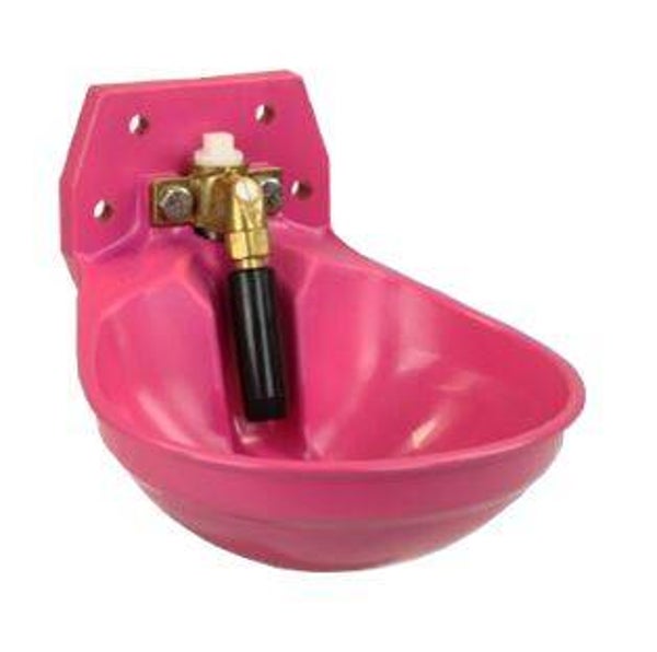 Suevia Drinkbak model 12P, roze met messing ventiel ¾"