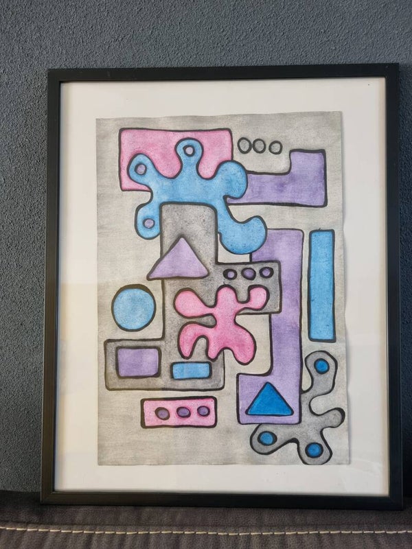 #212 - Onbekend Terrein (pasteltekening in lijst, A3)