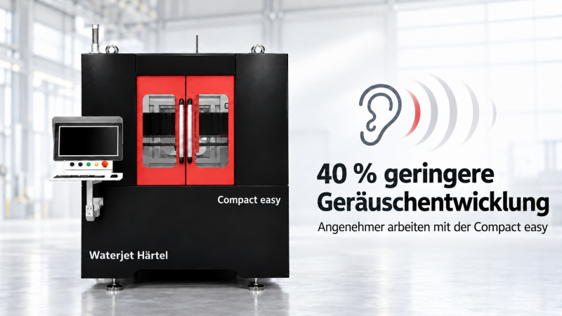 durch die geschlossene Kabine, bis zu 40% weniger Gerausche bei der Compact easy 0606 und Compact easy 1010