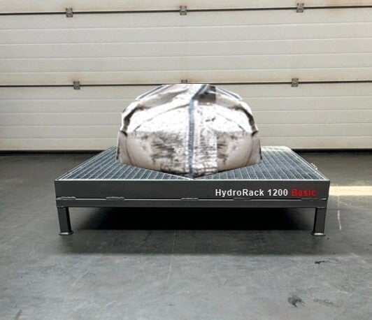 HydroRack 1200 Basic, Auffangwanne, abrasives Material entwässern, 