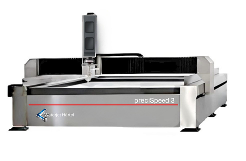 Waterjet Härtel, preciSpeed 3, Wasserstrahl-Schneidanlage, 3 Achsen, x-y-z-Achse, Präzision, bester Preis,