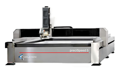 Waterjet Härtel, preciSpeed 3, Wasserstrahl-Schneidanlage, 5 Achsen, x-x1-x2-y-z-Achse, Stahlplatten, präzise schneiden, beste Qualität