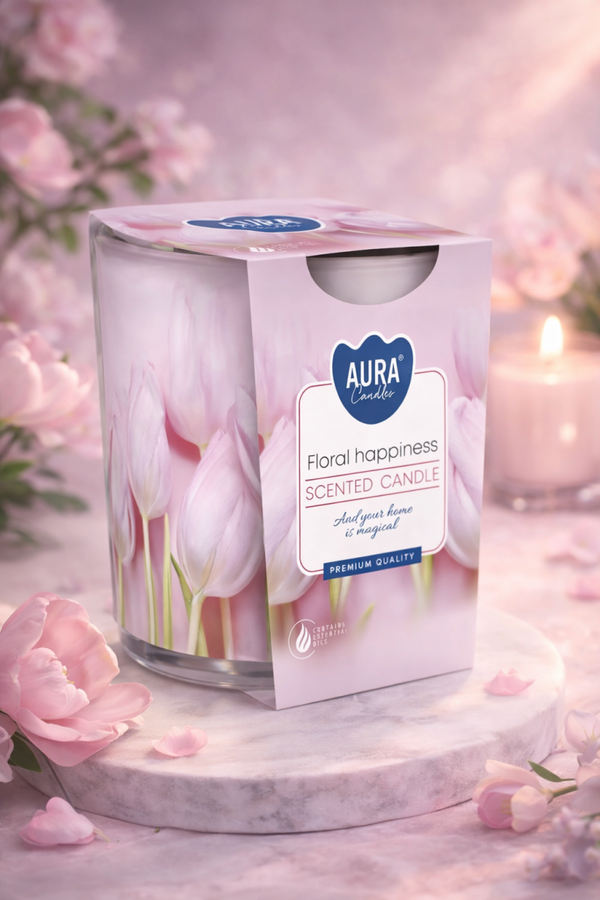 Geurkaars Floral Hapines