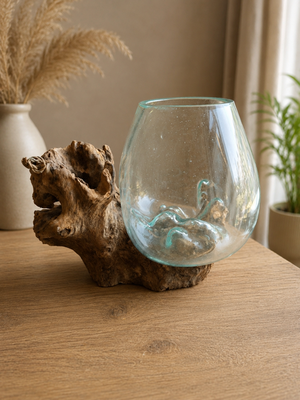 Vase on wood