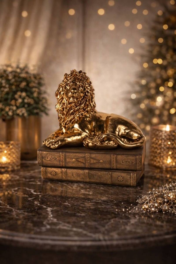 Lion on Books