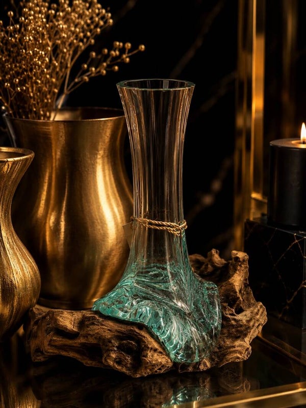 Wood with vase