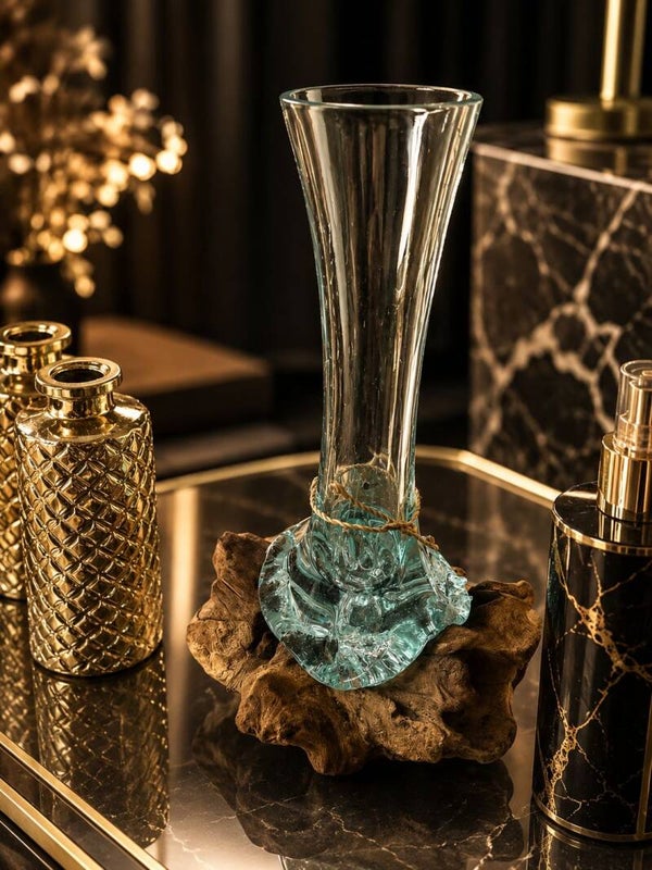 Vase on wood