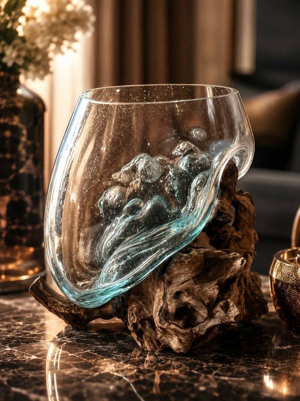 Vase on wood