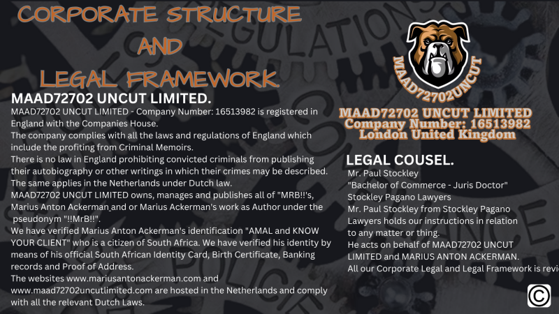 Marius Anton Ackerman "Behind The Walls Of The System "UNCUT"  www.mariusantonackerman.com  Contuct Us! "Urgently"!