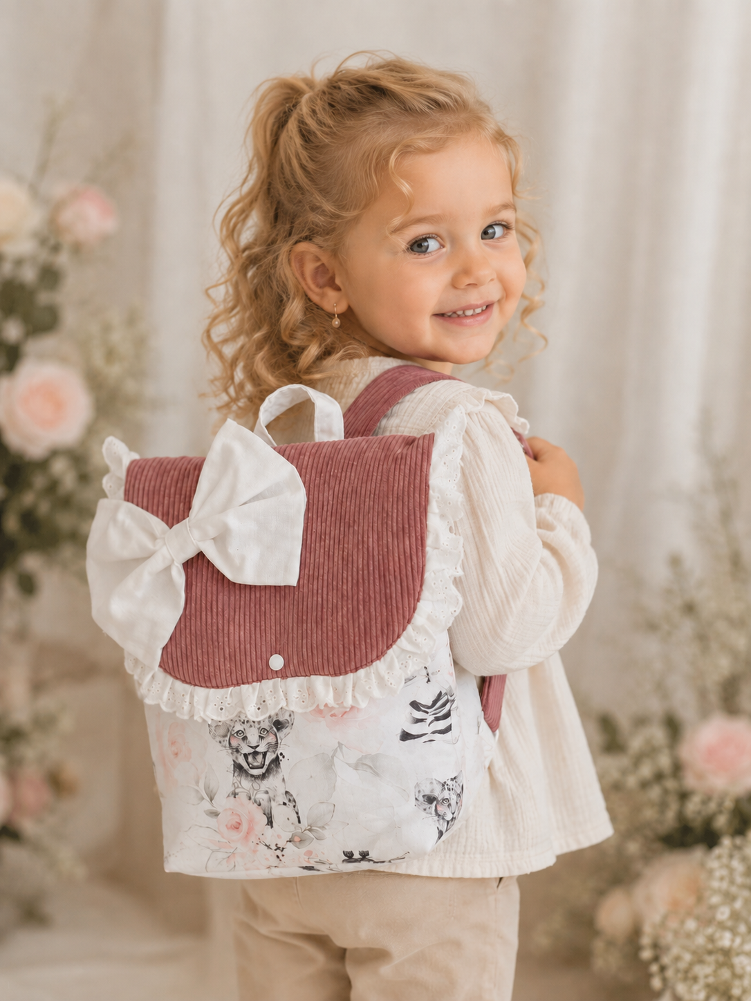 Sac à dos crèche ou maternelle FILLE savane modèle 2