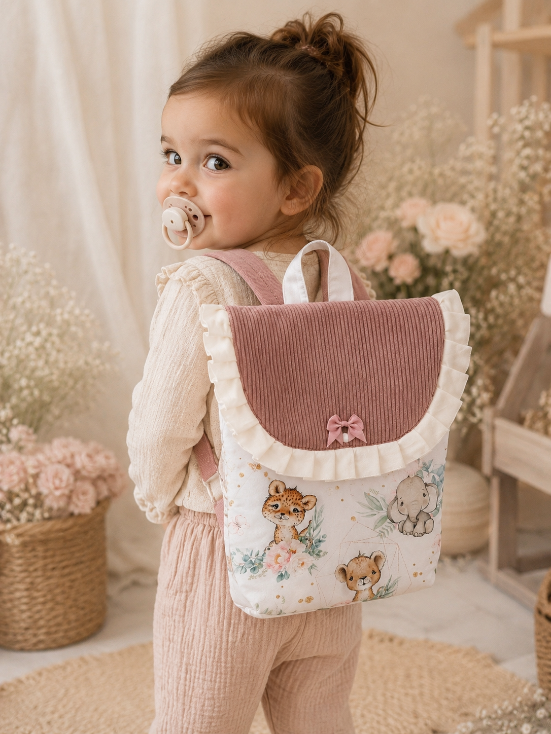 Sac à dos crèche ou maternelle FILLE savane modèle 1