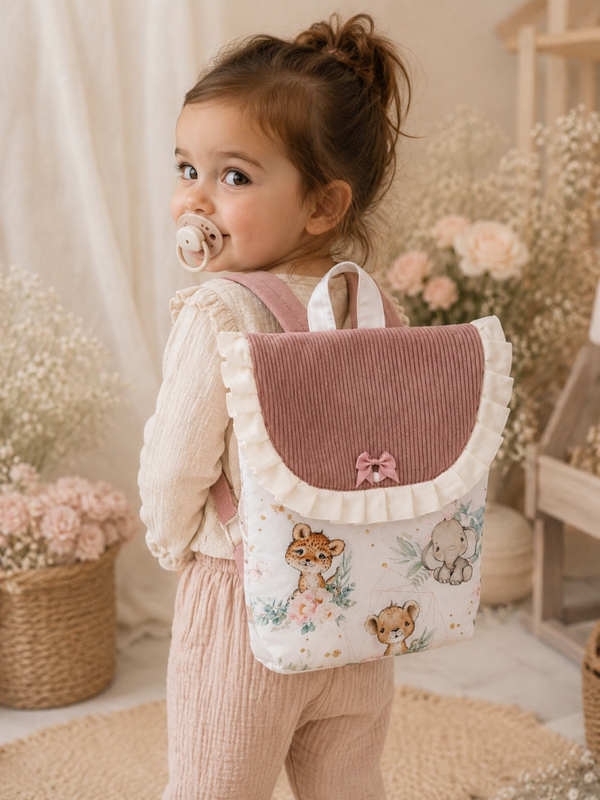 Sac à dos crèche ou maternelle FILLE savane modèle 1