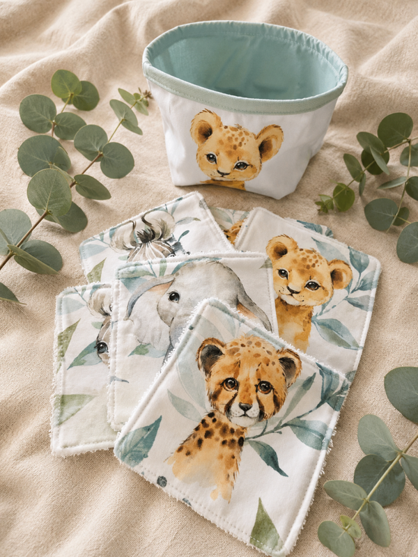 Panière et lingettes savane modèle 1