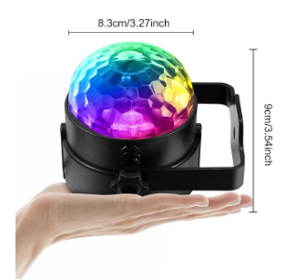 Sound Activated Party Lights with Remote Control (2 pack)