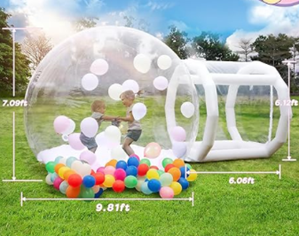 Inflatable Bubble House Dome 10 ft (Balloons Included) FULL DAY