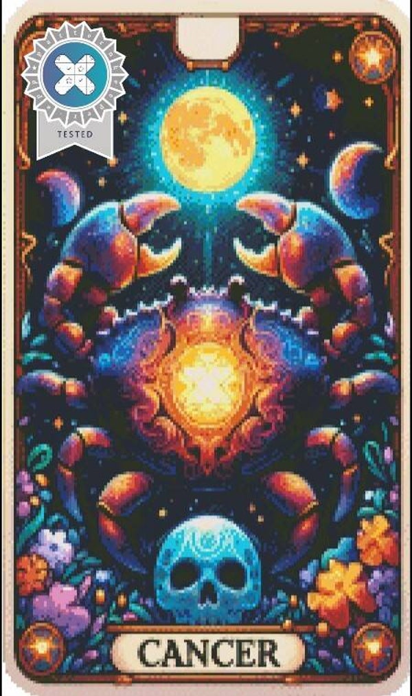 Borduurpatroon Zodiac sign tarot card Cancer