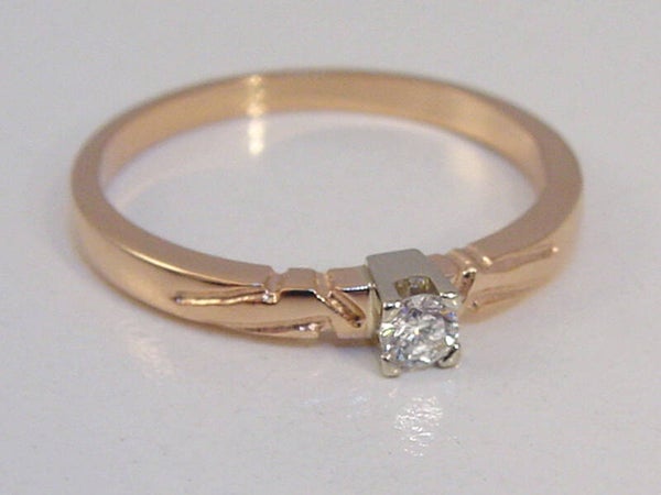 Ring sd4486r11 Roodgouden ring met briljant OP AANVRAAG