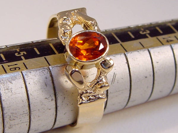 Ring sd5606 Gouden ring met mandarijn granaat OP AANVRAAG