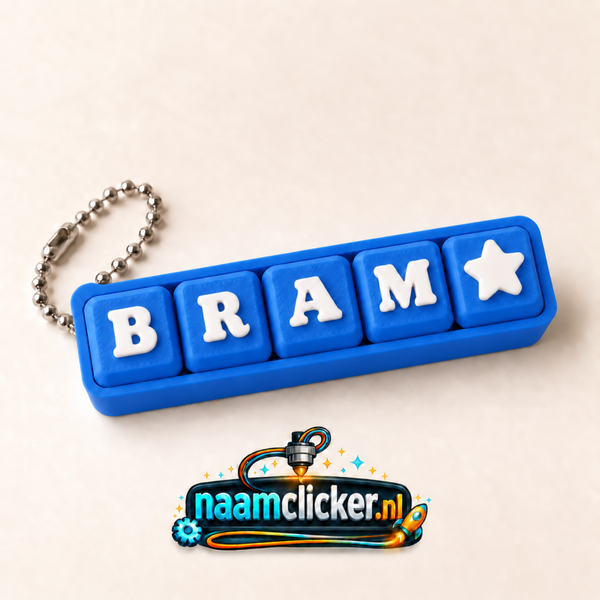Naamclicker Marine blauw
