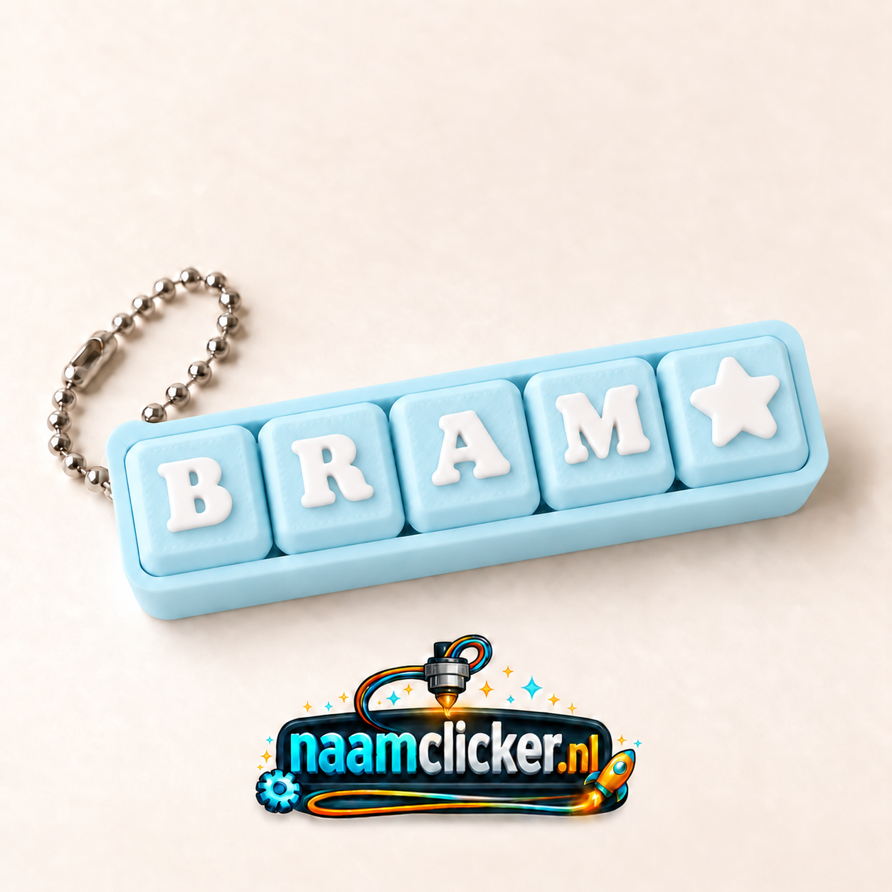 Naamclicker IJsblauw