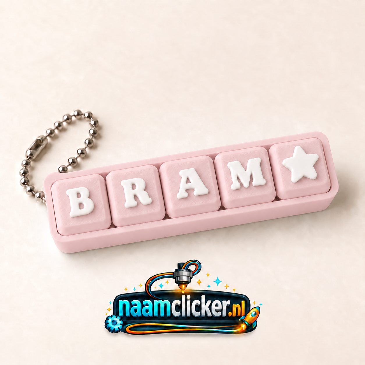 Naamclicker lichtroze