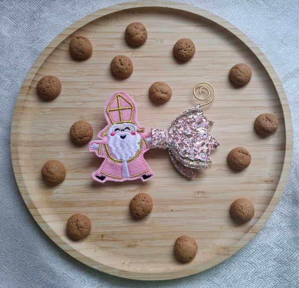 Haarstrik Sint roze