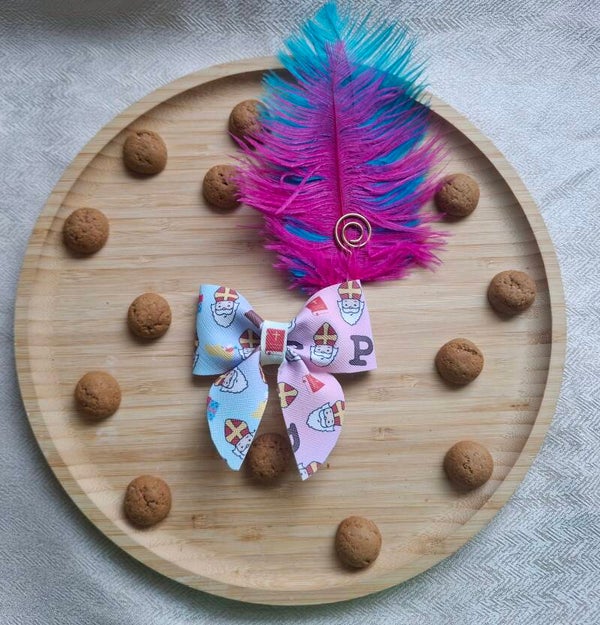 Haarstrik blauw roze