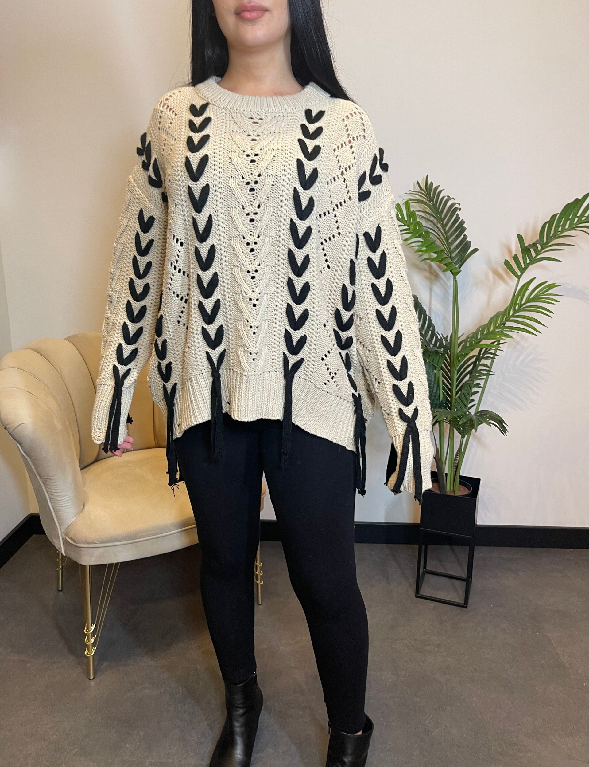 ZARAH SWEATER DARK BEIGE