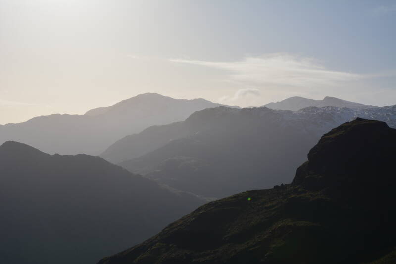 Lokking south to Wetherlam