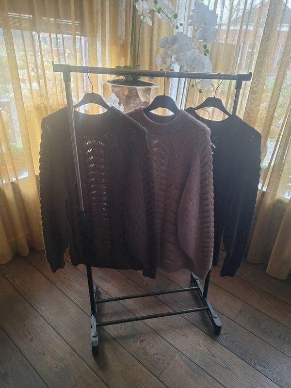 Kabel trui lang 3 kleuren verkrijgbaar