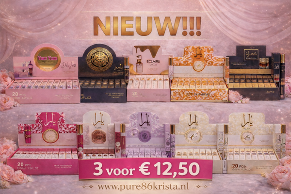 Handtas parfums 35ml 3 voor €12,50