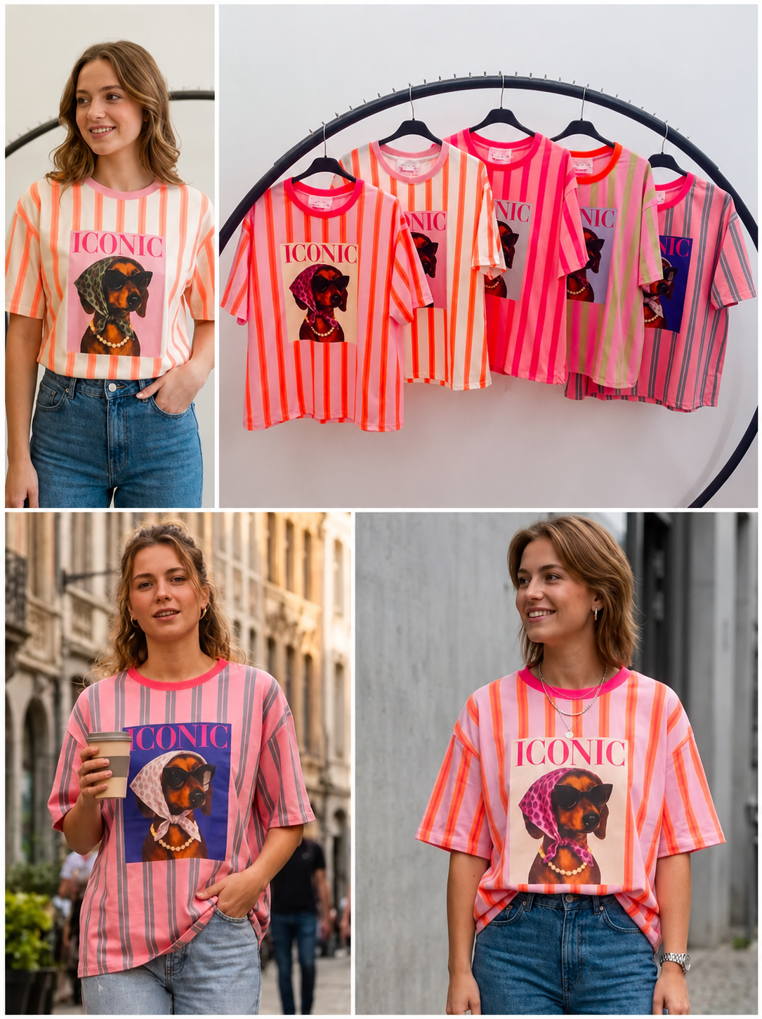 Iconic teckel t-shirt 3 kleuren verkrijgbaar