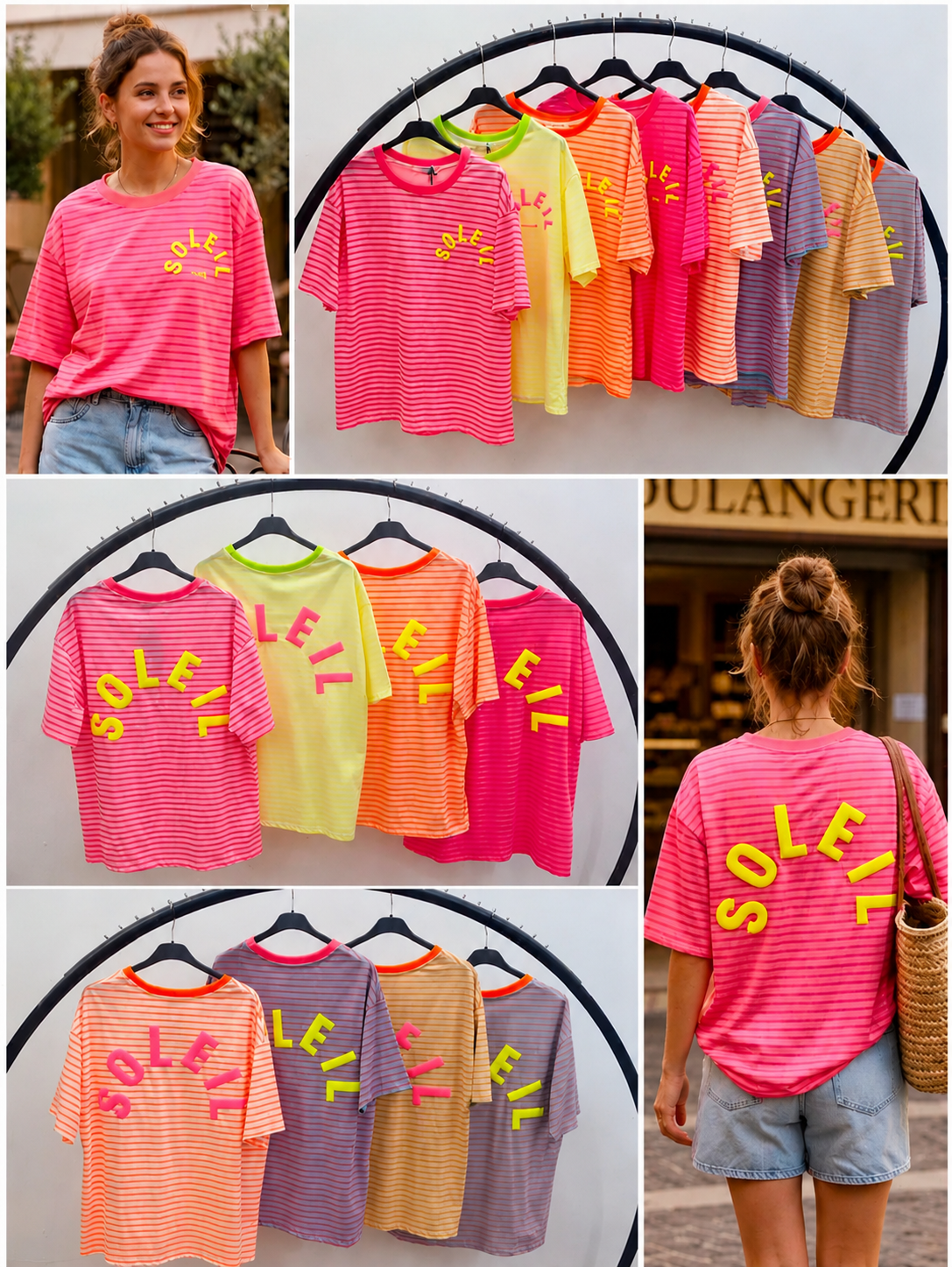 T shirt soleil 4 kleuren verkrijgbaar