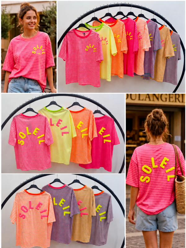 T shirt soleil 4 kleuren verkrijgbaar