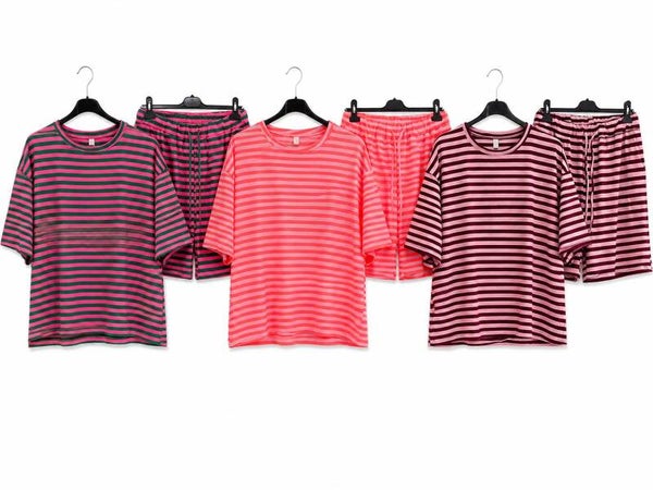 Zomer set 2-delig stripe 4 kleuren verkrijgbaar