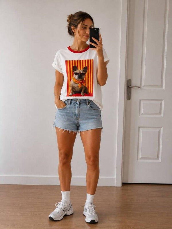 T shirt doggy 3 kleuren verkrijgbaar