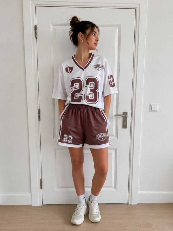 Zomer set Base v hals 2 kleuren verkrijgbaar