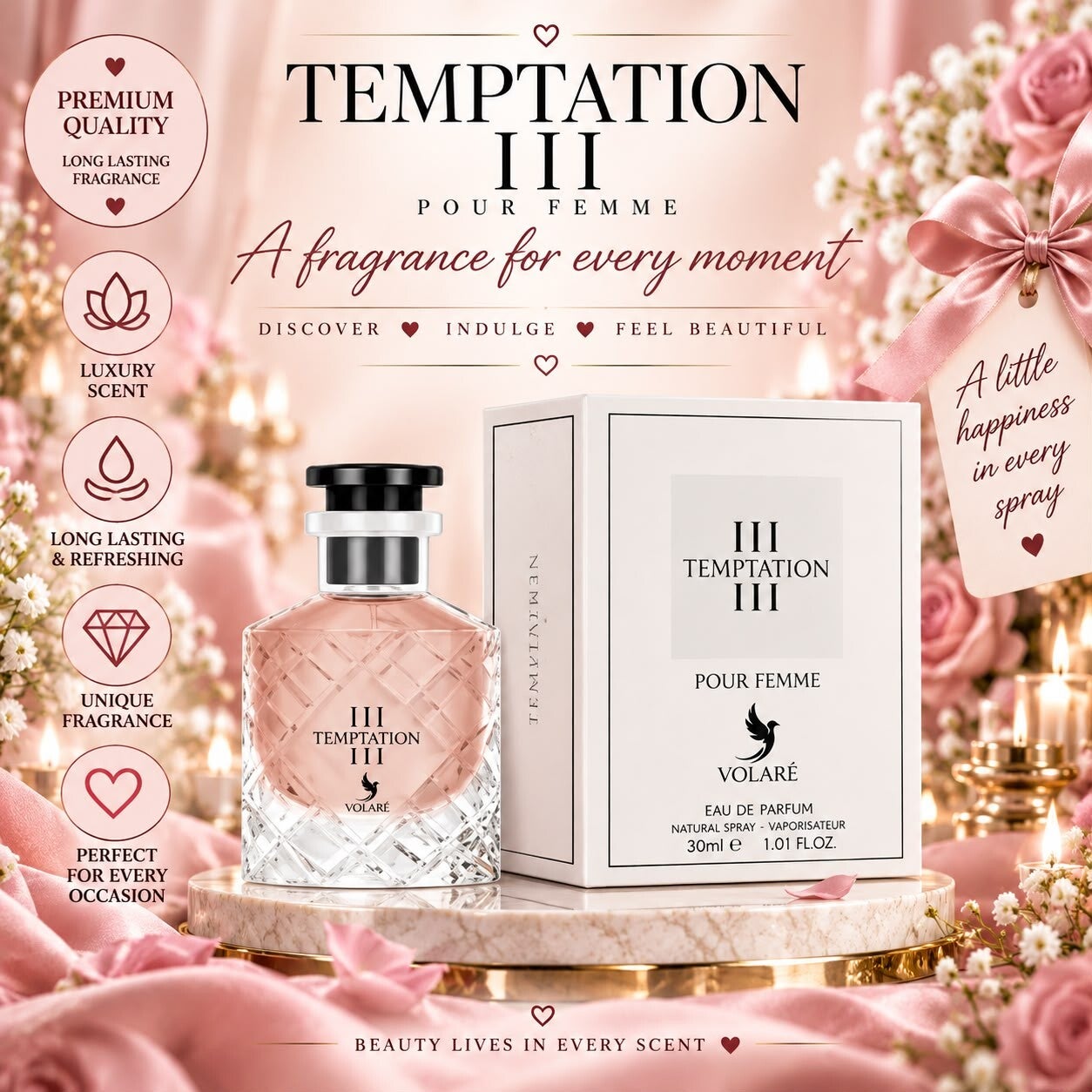 Temptation parfum 30 ml ( dupe DG)