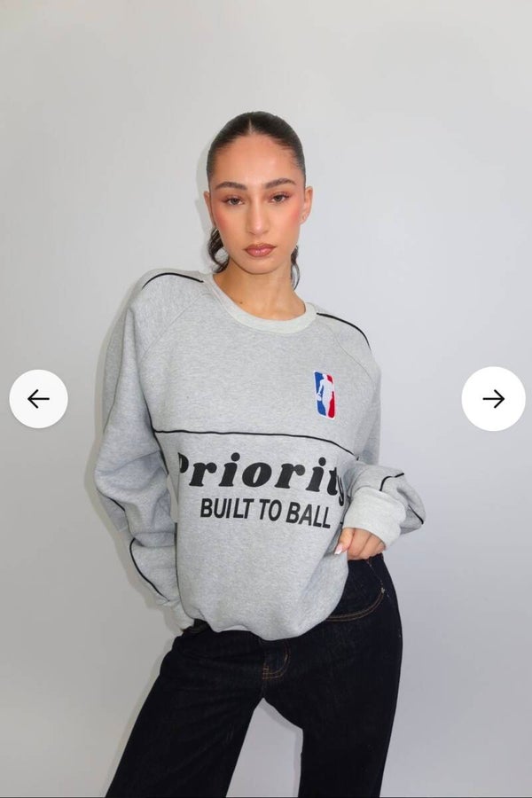 Priority  BUILT TO BALL SWEATER – grey
