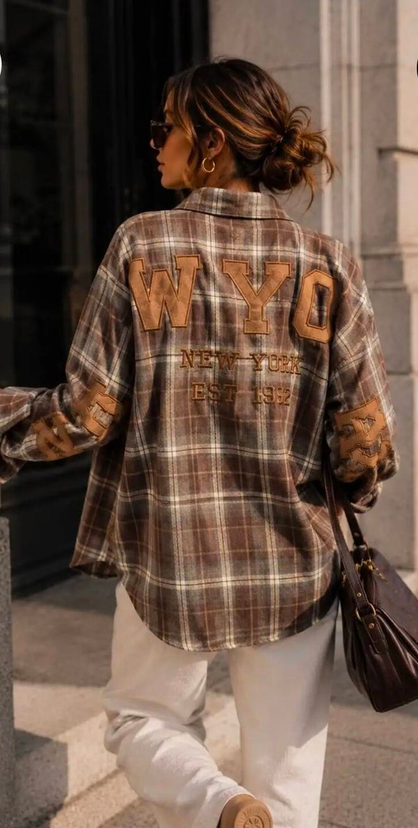 Blouse geruit New York
