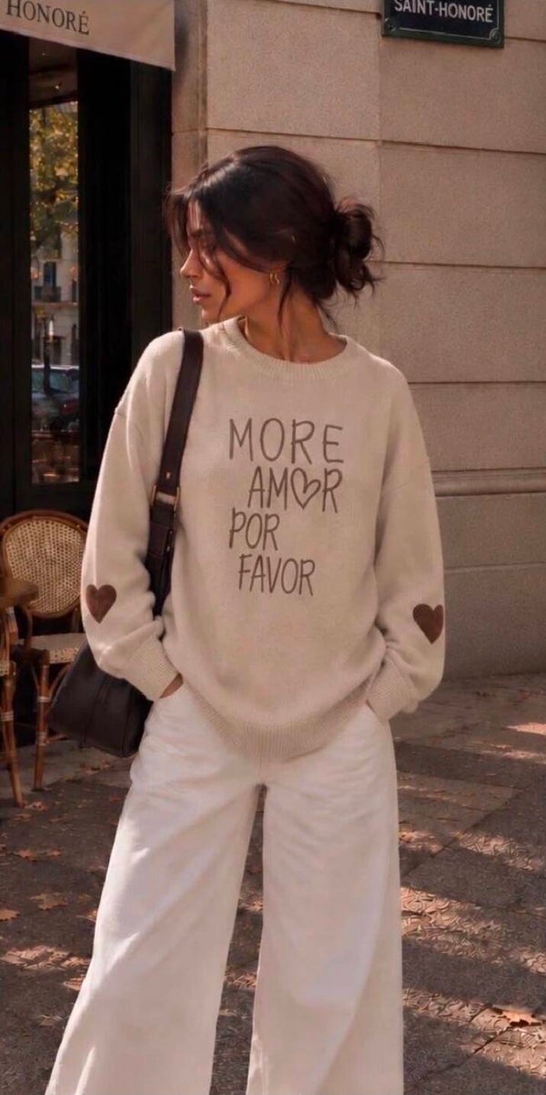 Trui more amour por favor 2 kleuren verkrijgbaar