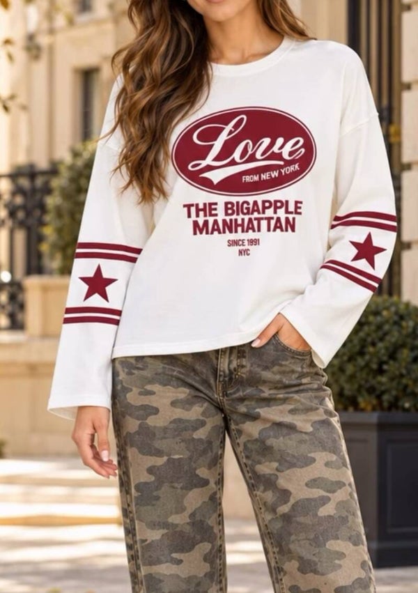 Longsleeve love 4 kleuren verkrijgbaar