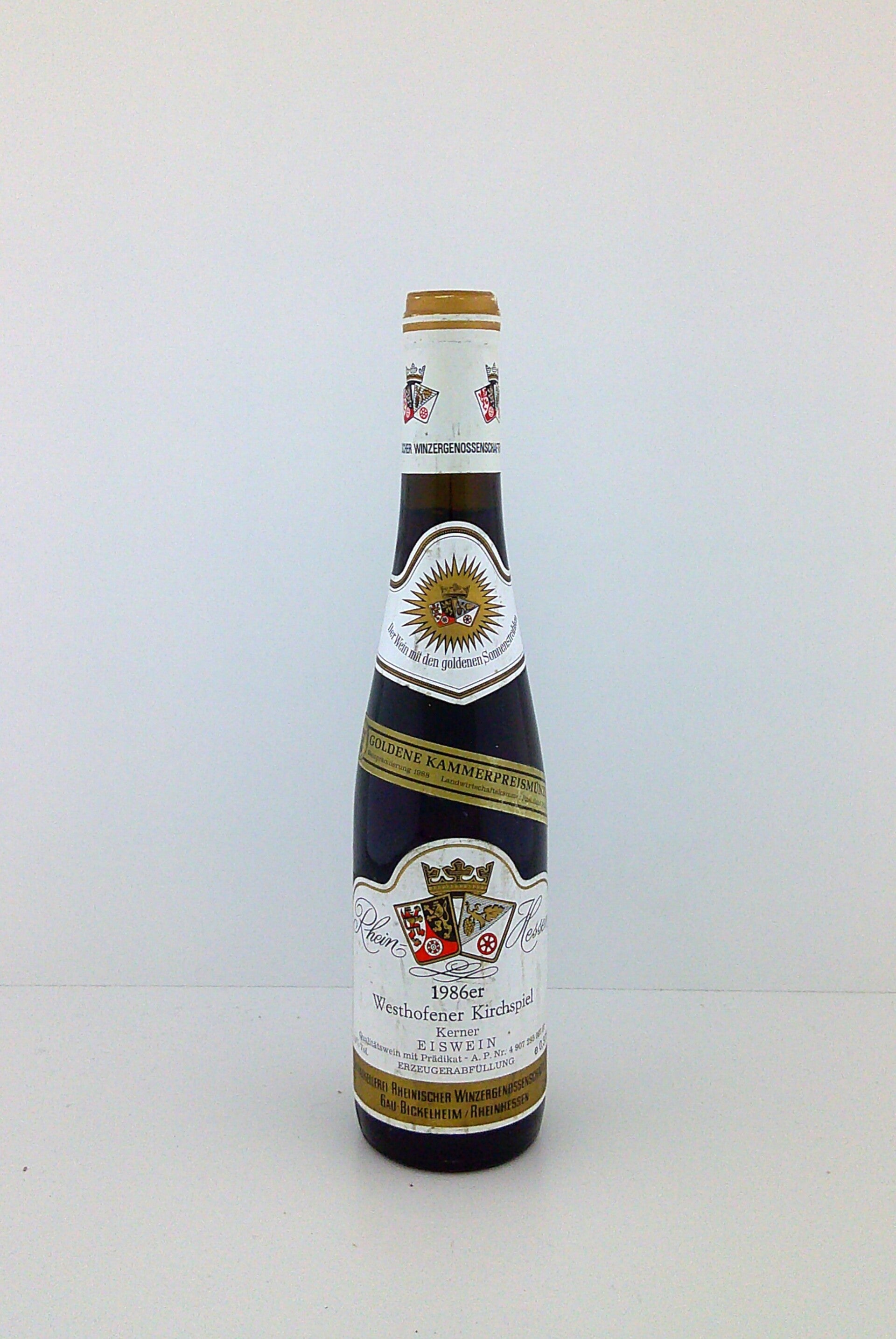 1986, Westenhofener Kirchspiel Kerner Eiswein, Rheinhessen Winzer e.G., Rheinhessen