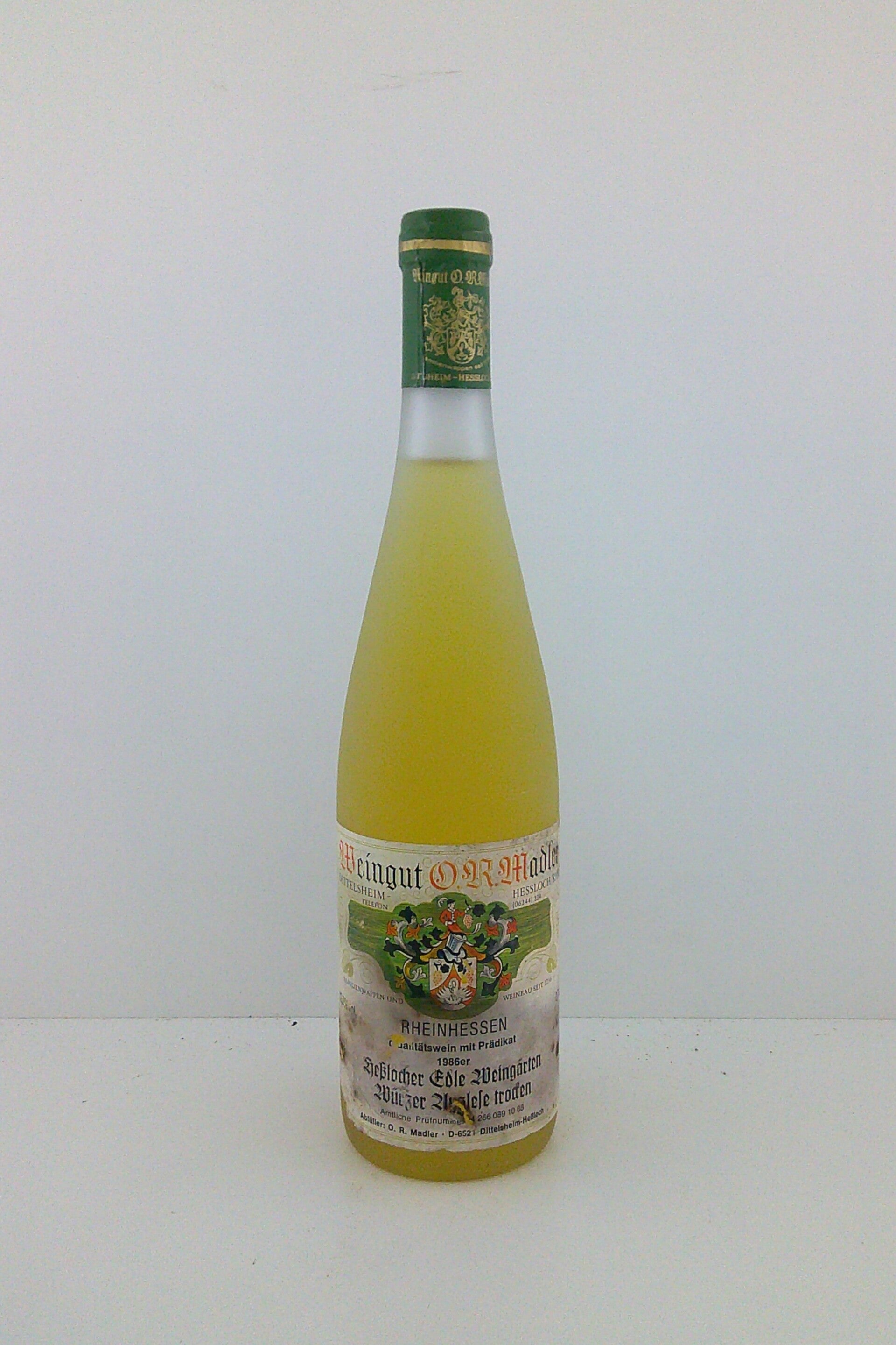 1986, Heßlocher Edle Würzer Auslese Trocken, Weingut Madler, Rheinhessen