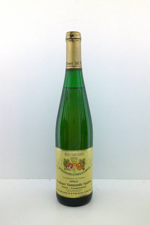 1991, Wehlener Sonnenuhr Riesling Spätlese, Jos. Christoffel Jr., Mosel